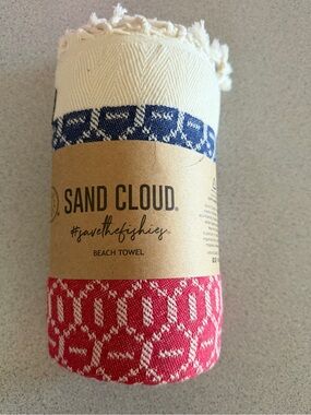 New Sand Cloud Patriotic Strip USA Beach Towel Turkish Organic Cotton 37"x67"